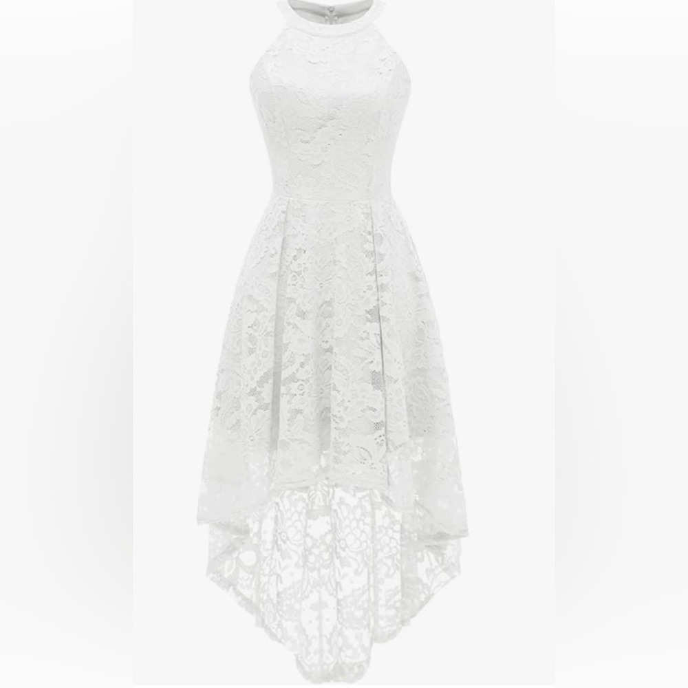 Wore once for my wedding shower! Beautiful and comfortable white dress.